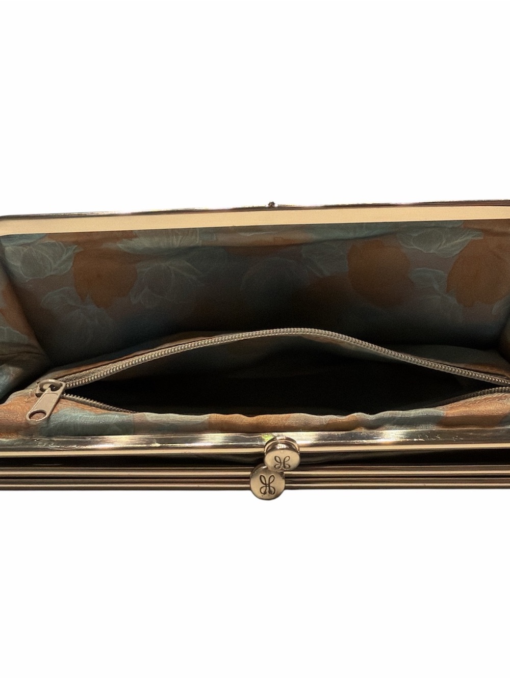 Hobo Classic Black Leather Kiss-Lock Clutch - Picture 7 of 9